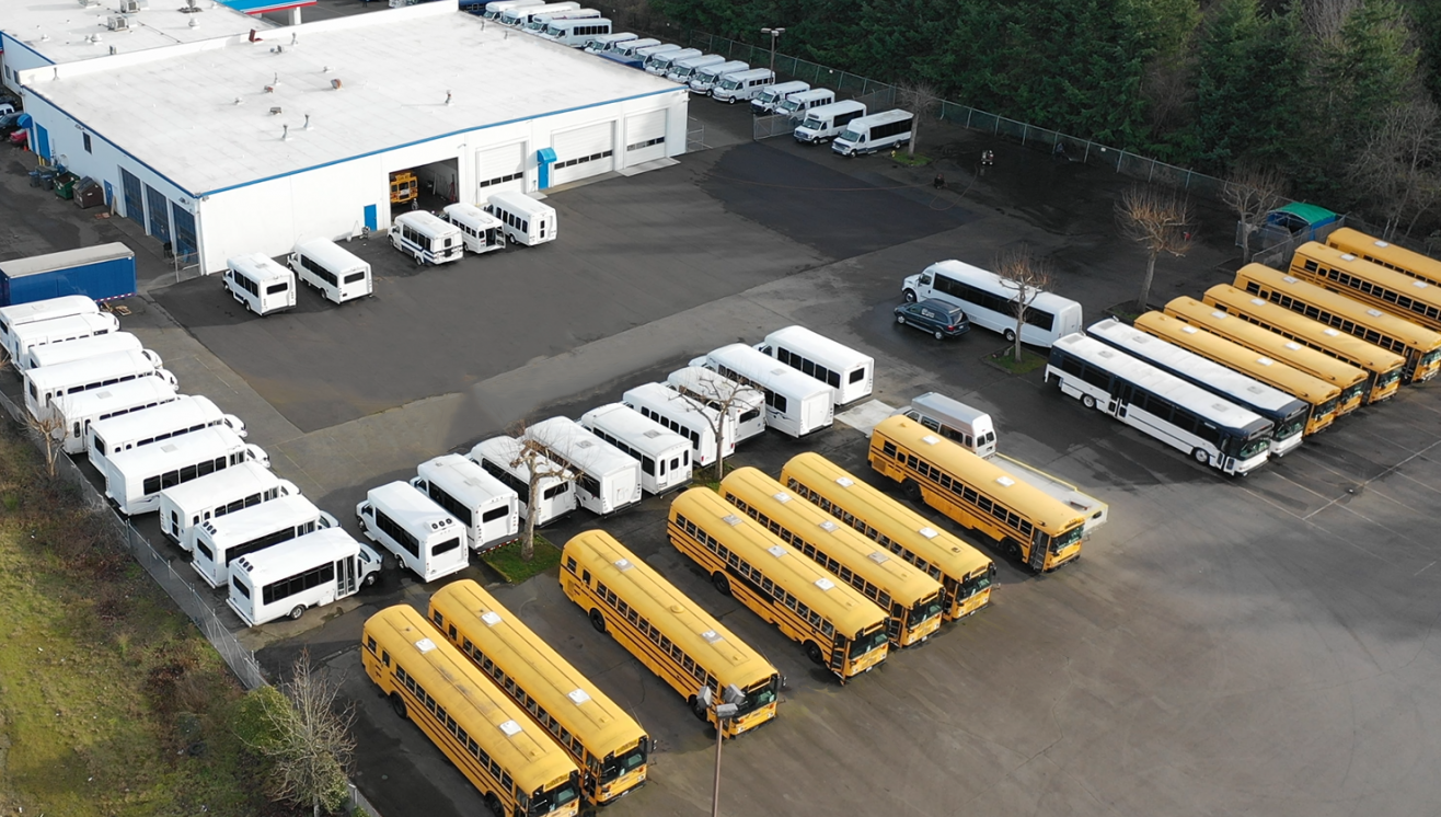 Northwest Bus Sales lot