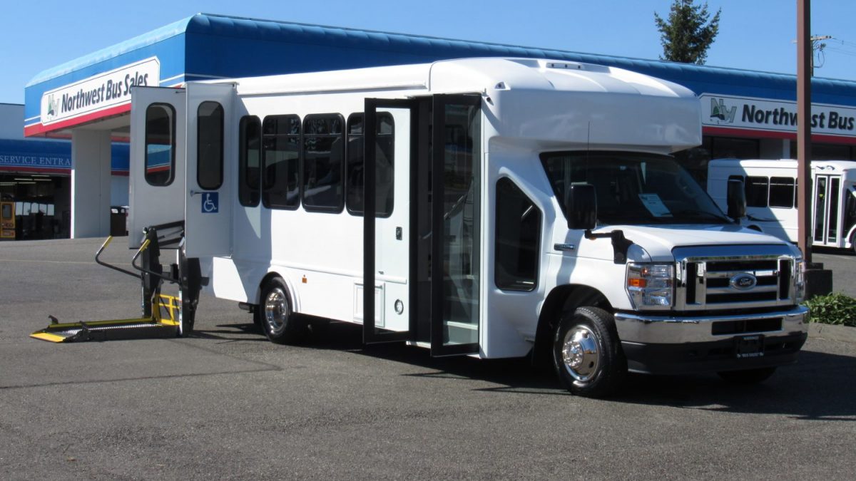 2022 Ford Turtle Top 12 Passenger + 2 Wheelchair Shuttle Bus - 21271