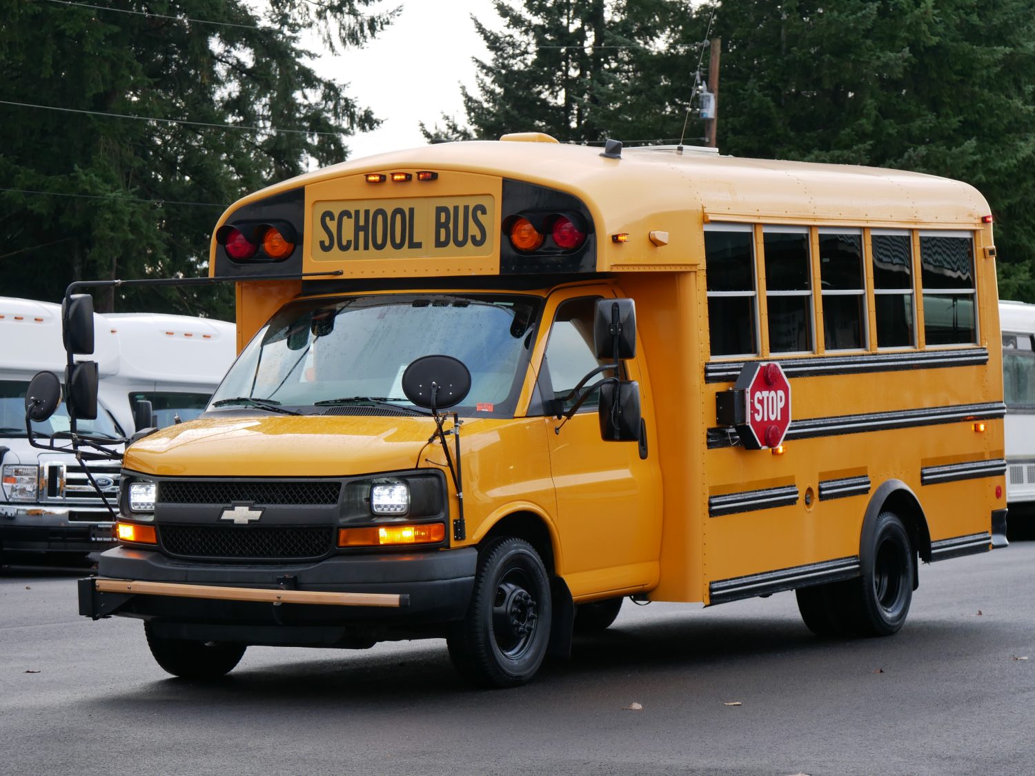 2014 Chevrolet Thomas 12 Passenger + 2 Wheelchairs ADA School Bus - B36352 - Image 2