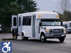 2014 Ford Elkhart Coach 12 Passenger + 2 Wheelchair ADA Shuttle Bus - S05698