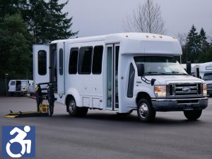 2014 Ford Elkhart Coach 12 Passenger + 2 Wheelchair ADA Shuttle Bus - S71969