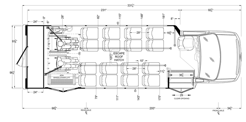 Odyssey 18 Passenger with Wheelchair Access and Rear Luggage