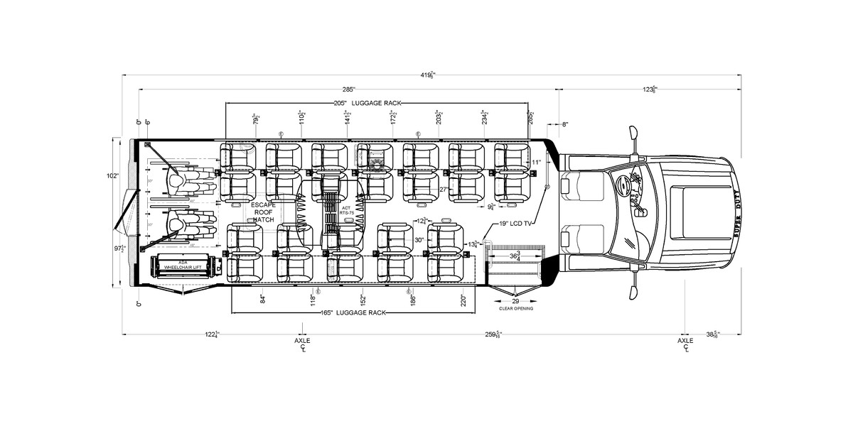 27 Passenger with Wheelchair Access and Co-Pilot