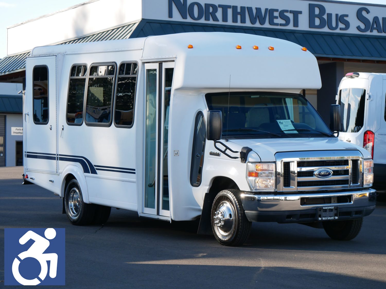 2012 Ford Goshen 12 Passenger + 2 Wheelchair ADA Shuttle Bus - S24607