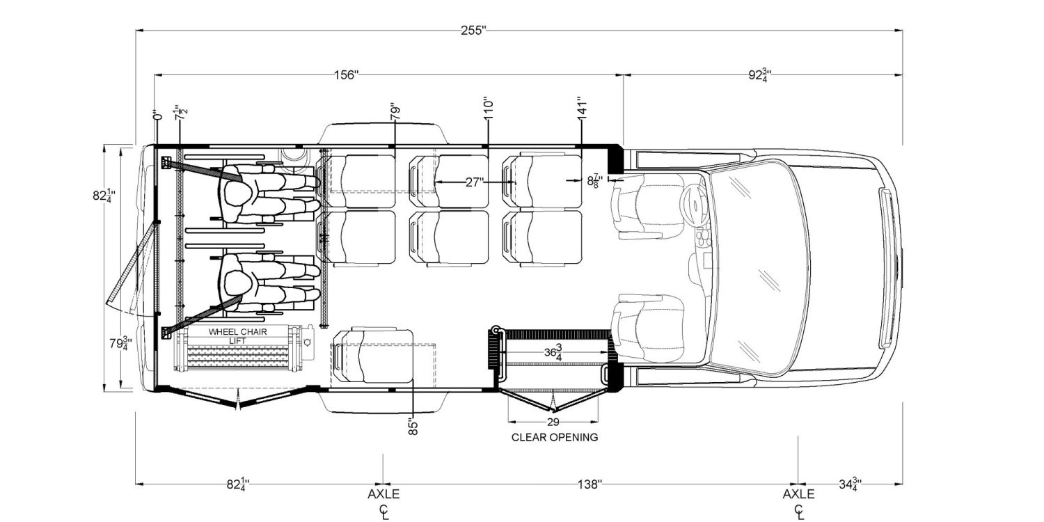 VanTerra 10 Passenger with Wheelchair Access and Co-Pilot