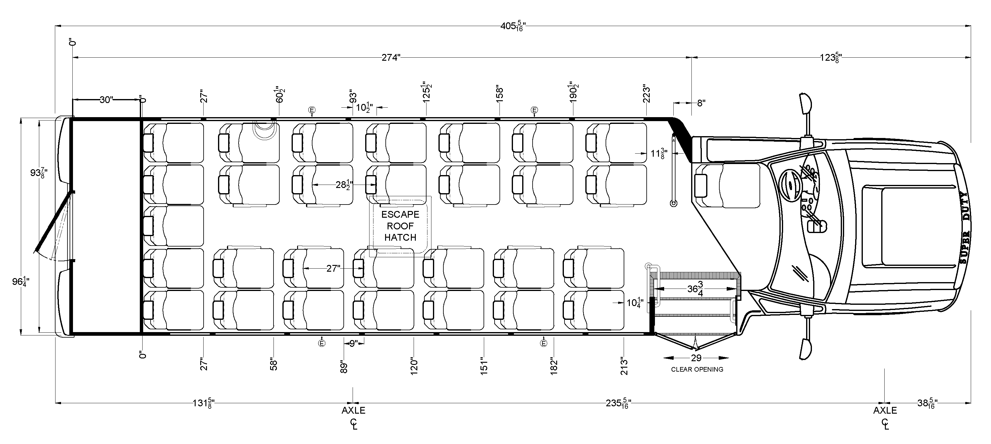 Terra Transit HD 29 Passenger with Luggage Cargo