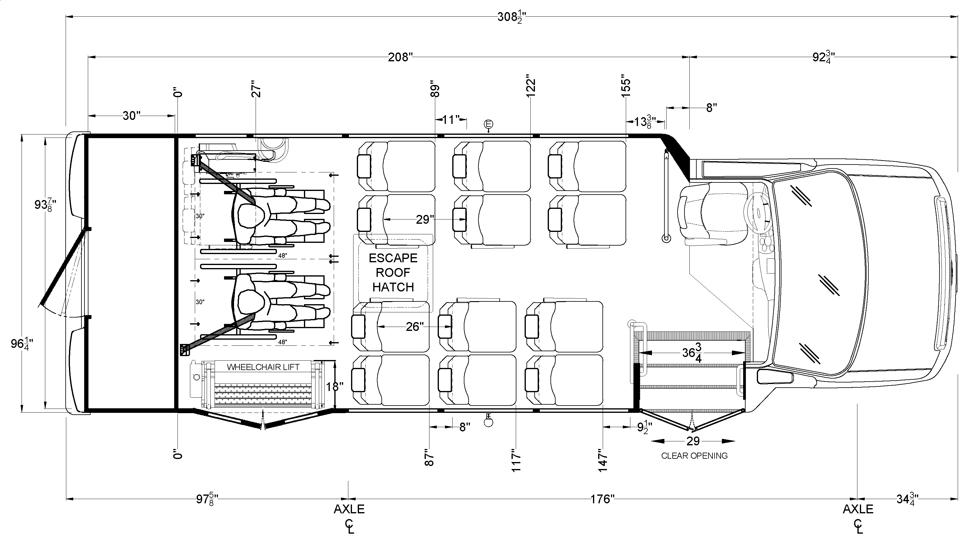 Terra Transit MD 14 Passenger with Rear Luggage and Wheelchair Access