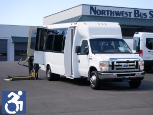 2008 Ford Federal 12 Passenger + 2 Wheelchair Shuttle Bus - S08900