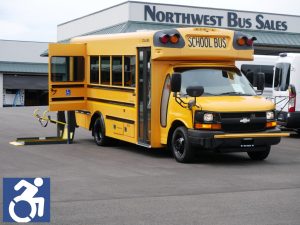2010 Chevrolet Collins 10 Passengers + 2 Wheelchairs ADA School Bus - B36433
